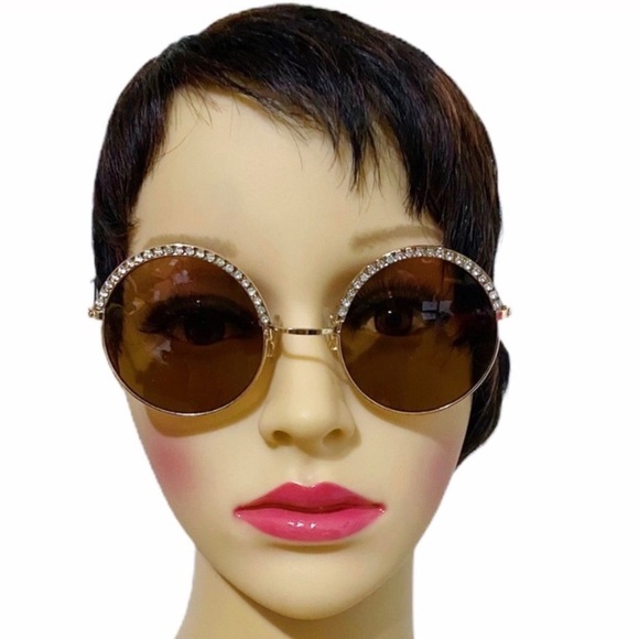 Primark Round Diamanté Sunglasses - Picture 1 of 7